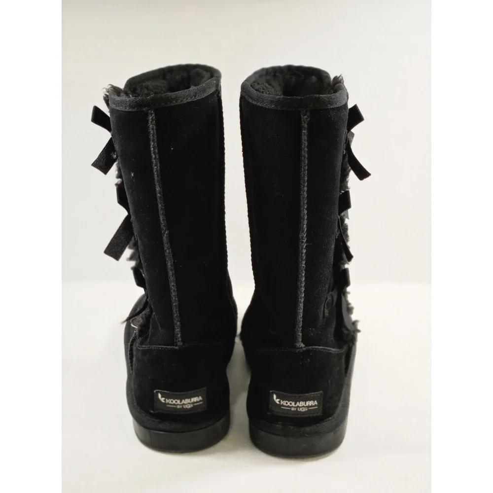 Koolaburra By UGG Girls Victoria Tall Black Suede Winter Boots Size 3‎ - 1020171